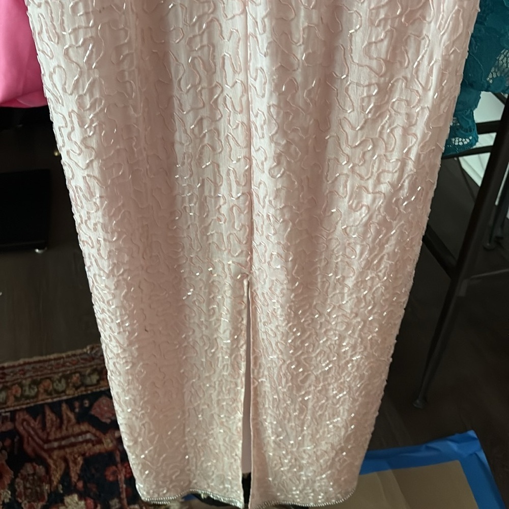 ✨ Vintage Silk Beaded Sequin Gown – Fantasy of Sister Max for SAMAGH, Size 12 - Picture 9 of 16
